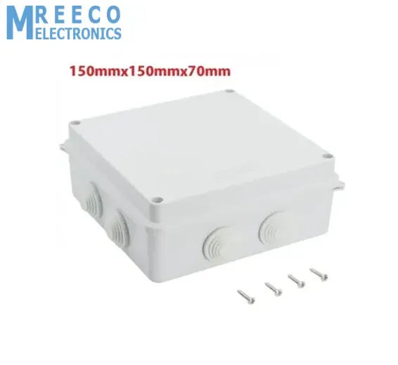 ABS Plastic Dust Proof Junction Box Universal Electrical Project Enclosure White 150mmx150mmx70mm