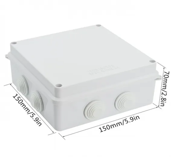 ABS Plastic Dust Proof Junction Box Universal Electrical Project Enclosure White 150mmx150mmx70mm