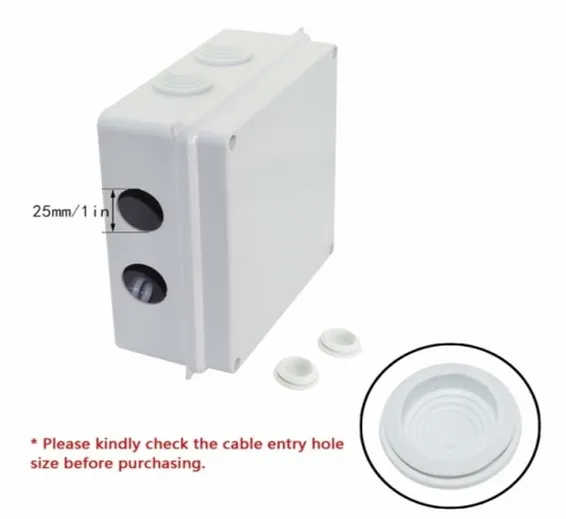 ABS Plastic Dust Proof Junction Box Universal Electrical Project Enclosure White 150mmx150mmx70mm