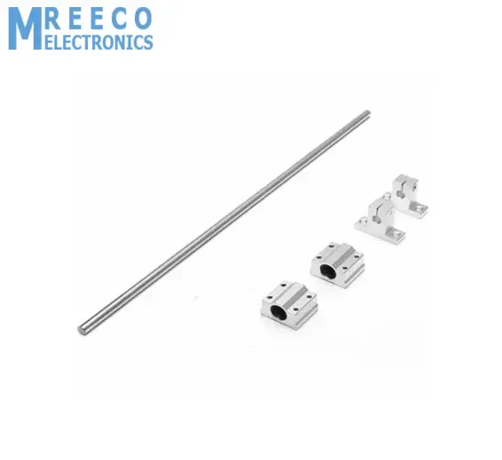 8mm x 500mm Linear Rail Shaft Rod with Bearing Guide Support and Bearing Block