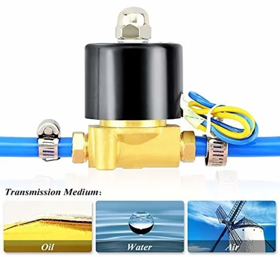 1/4 Inch 220V AC Brass Solenoid Valve For Water Oil Gas