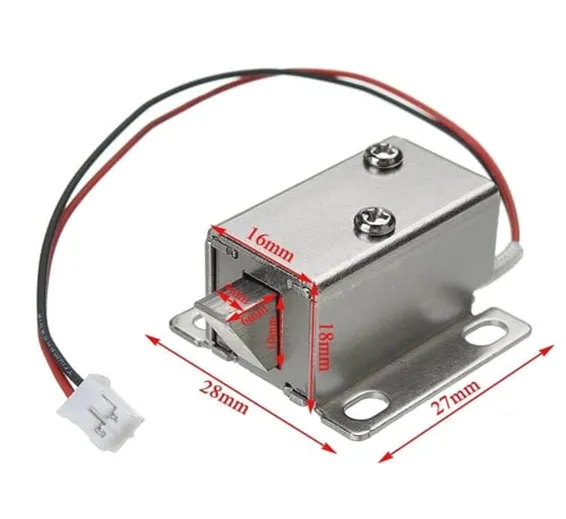 12V Drawer Cabinet Electric Door Lock 27x29x18mm Lock Assembly Solenoid