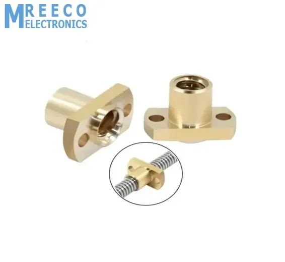 T8 Nut Pitch 2mm Lead 8mm Brass T8x8mm Flange Lead Screw Nut