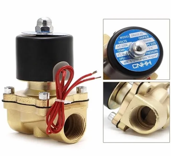 3/4 Inch 220V AC Brass Electric Solenoid Valve For Water Air Gas Fuels
