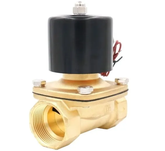 1.5 Inch 220V AC Brass Electric Solenoid Valve For Water Air Gas Fuels