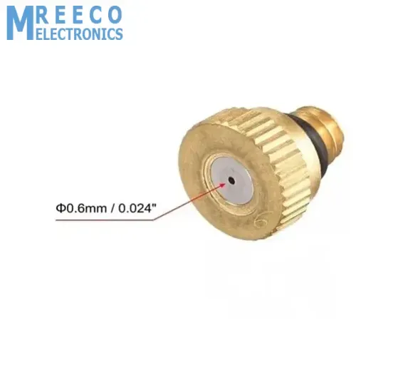 0.6mm Orifice Dia 9mm Long Brass Mist Nozzle