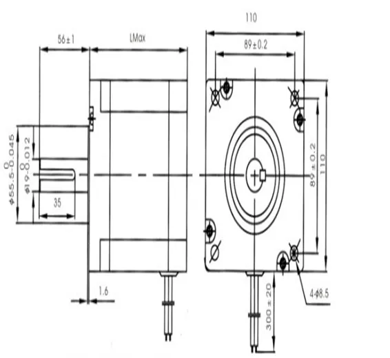 Hybrid stepper motor Nema42 12nm,6A,1.8 degree high torque step motor 110J18115-460 stepping motor in Pakistan