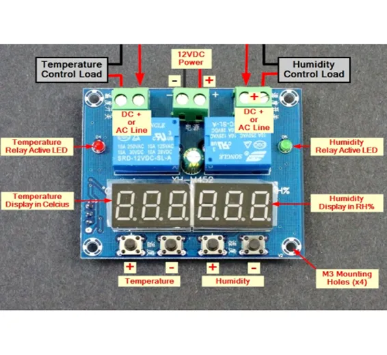 Copy / Fake Incubator Temperature Humidity Controller DC 12V XH M452