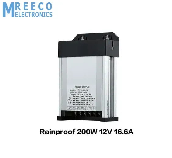 Rainproof Power Supply 12V 200W Outdoor SMPS For LED Landscape Lighting