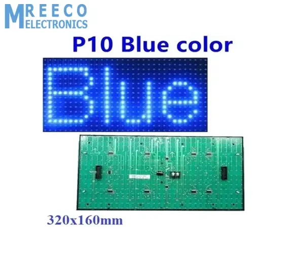 Blue P10 Outdoor LED Display Panel Module 5V 32x16 HUB12