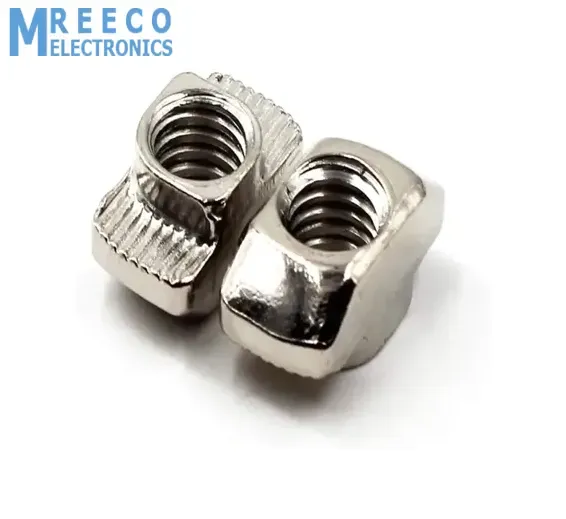 40xM8 T Nuts T NUT Sliding T Nut Hammer Drop In Nut Fasten Connector M8 Series Length19.5mm Width 8mm Hight 7.5mm