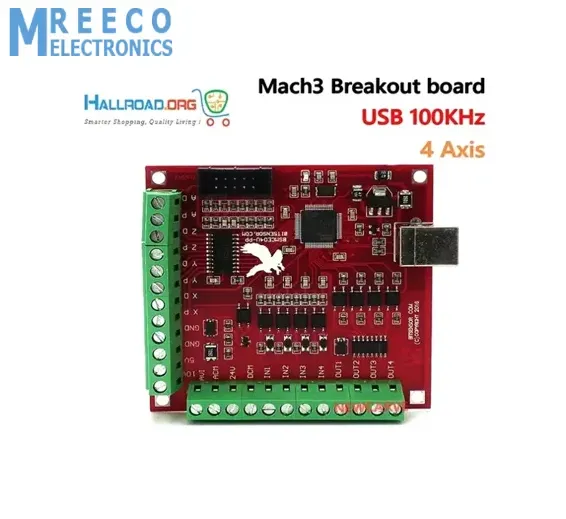 CNC USB MACH3 100Khz Breakout Board 4 Axis Interface Driver Motion Controller