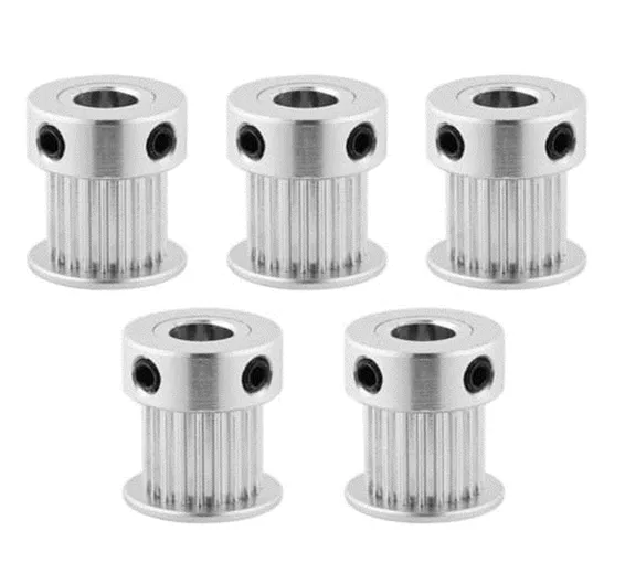 GT2 Pulley 20 Teeth 6.35mm Bore Timing Gear Aluminum Alloy Pulley For CNC 3D Printers