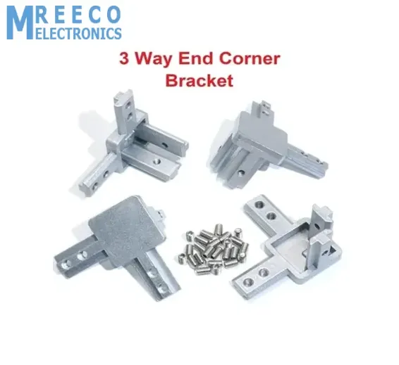 3 Way End Corner Bracket Connector for T Slot Aluminum Extrusion Profile 4040