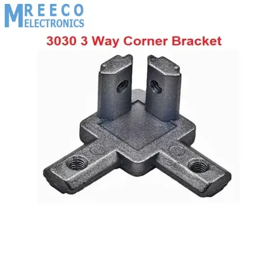 3 Way End Corner Bracket Connector for T Slot Aluminum Extrusion Profile 3030
