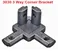 3 Way End Corner Bracket Connector for T Slot Aluminum Extrusion Profile 3030