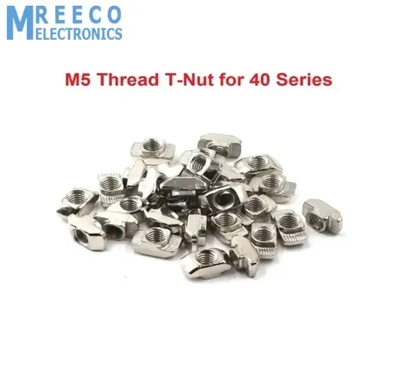 T Slot Nut M5 Thread For 40 Series European Aluminium Profile Nickle Plated Hammer Head Type T Nut