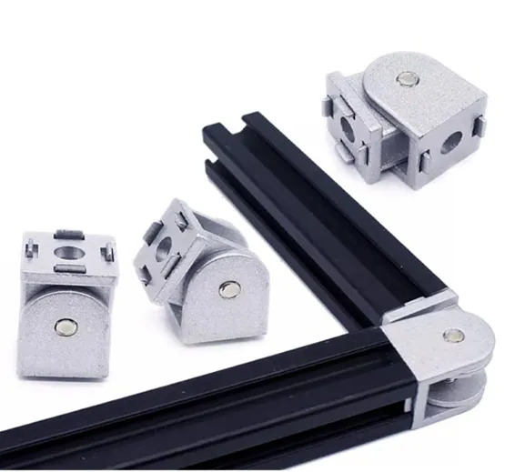 Flexible Pivot Joint Connector Zinc Alloy Hinge With Handle For Aluminum Extrusion Profile 4040