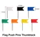 Flag Push Pins Marker Marking Pins Office Thumbtack for Notice Cork Board Map