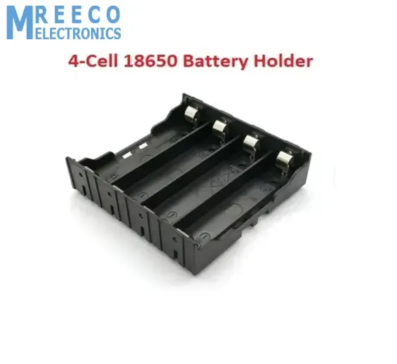4 Cell Lithium ion 3.7V 18650 Battery Holder Case Box