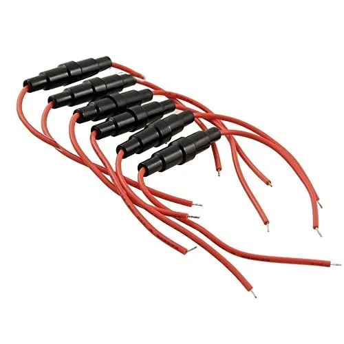 Inline Auto Fuse Holder with Wire For 20mm x 5mm Fuse