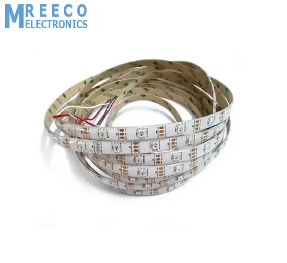 5M 150 Leds WS2812 Digital RGB Strip Lights ,Waterproof 5050 Dream Color Flexible LED Light Tape DC 5V (White PCB)