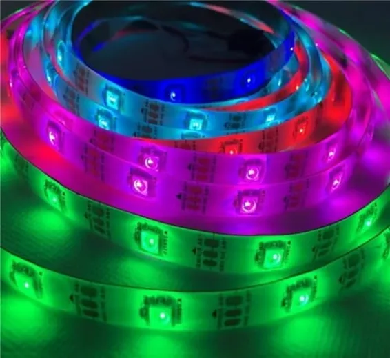 5M 150 Leds WS2812 Digital RGB Strip Lights ,Waterproof 5050 Dream Color Flexible LED Light Tape DC 5V (White PCB)