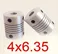 4x6.35mm Flexible Coupling Shaft