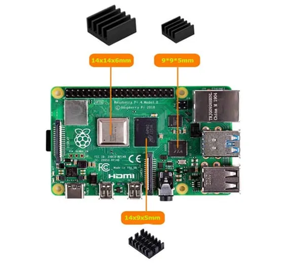 Transparent Acrylic Case For Raspberry Pi 4B With Cooling Fan And Heat Sink Clear And Black Case