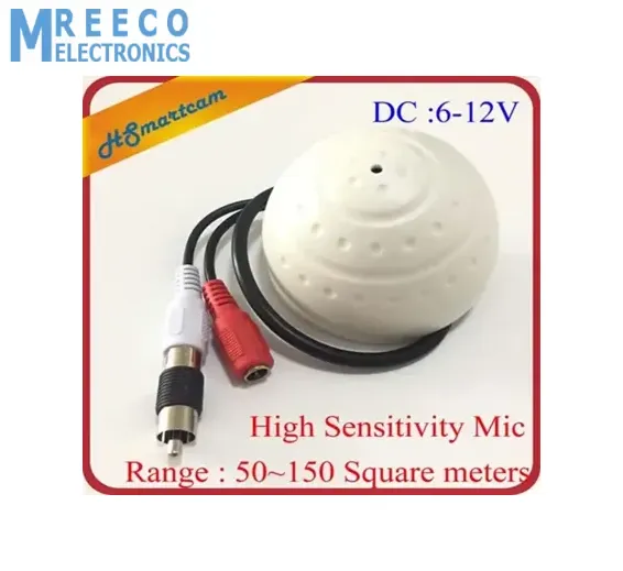 NEW 50-150 Square Meters High Sensitivity Mini CCTV Security Surveillance Microphone Audio Input For 1080P Wifi IP Cameras DVR