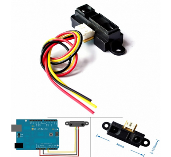 Sharp Distance Measuring Sensor unit 10 to 80 cm – GP2Y0A21YK0F
