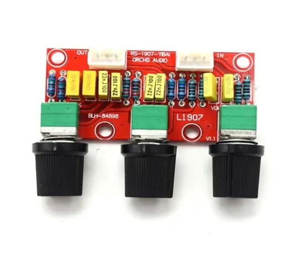 Lusya Mini Passive Tone Preamp Board Bass Treble Volume Control Pre-amplifier Preamp Board E3-001
