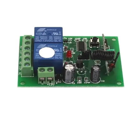 2 Channel RF Wireless System Remote Control Switch Module with Shell 12V 10A 315MHz for Smart Home