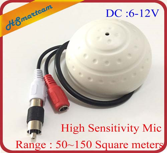 NEW 50-150 Square Meters High Sensitivity Mini CCTV Security Surveillance Microphone Audio Input For 1080P Wifi IP Cameras DVR