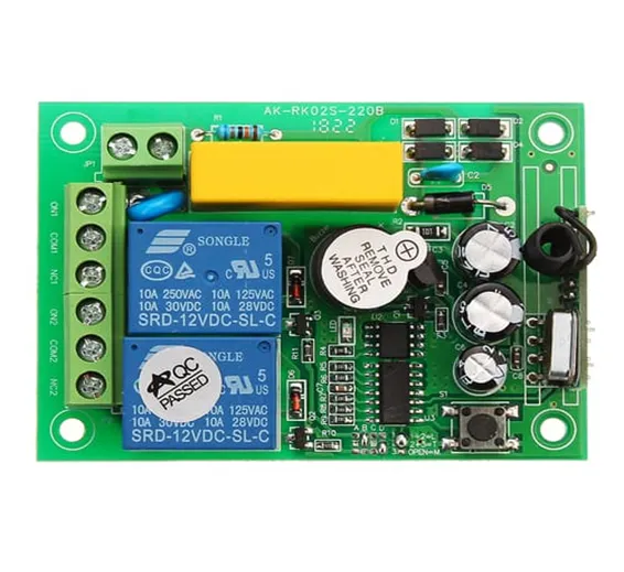 2 Channel Wireless 433Mhz Remote Control Switch Module AK RK02S 220B With RF Remote Controller Transmitter