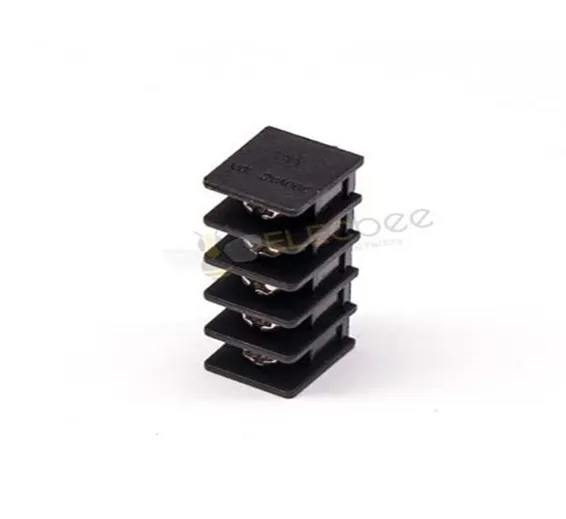 5 Pin Terminal Block Connector Straight Through Hole Black Barrier Terminal