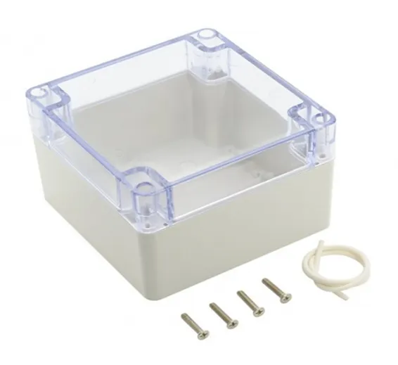 4.7 x 4.7 x 3.5 (120mmx120mmx90mm) Plastic Electronic Project Box Junction Enclosure Case Box Waterproof Clear Cover