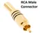 RCA Connector Gold Plated Male Plug Audio Video Adapter Coaxal Cable Metal Connector