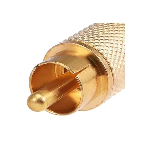 RCA Connector Gold Plated Male Plug Audio Video Adapter Coaxal Cable Metal Connector