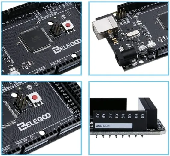 Original ELEGOO Arduino MEGA R3 Board ATmega 2560 With USB Cable Compatible with Arduino IDE Projects Italy Quality