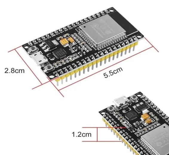 38 Pin Nodemcu ESP32S Microcontroller WiFi & Bluetooth ESP WROOM 32 Development Board Module