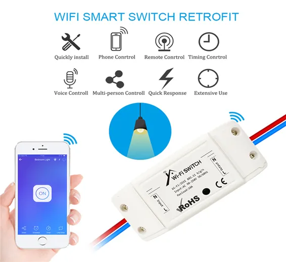 SONOFF Basic 10A WiFi Remote Switch Smart Wireless Automation Module