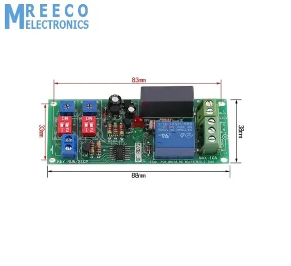 Dual Time Adjustable Cycle Delay Timing Relay Repeat ON OFF Switch Infinite Loop Timer Module AC 100V 110V 120V 220V 230V 240V