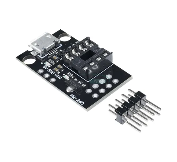 Pluggable Development Programming Board HW-260 For ATtiny13A/25/45 Micro Usb Power Connector Module