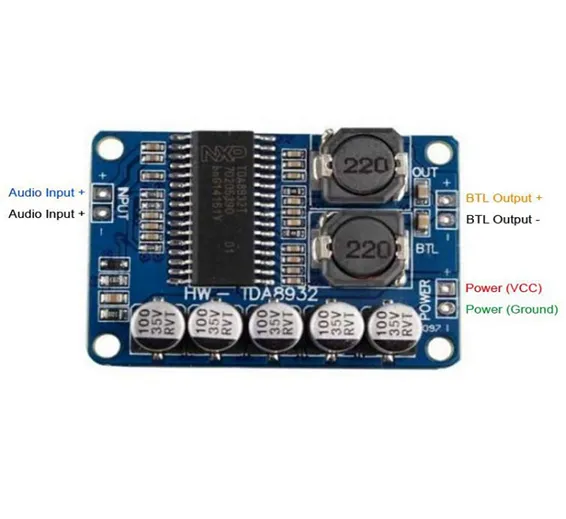 35W Digital Mono Amplifier Board Module TDA8932