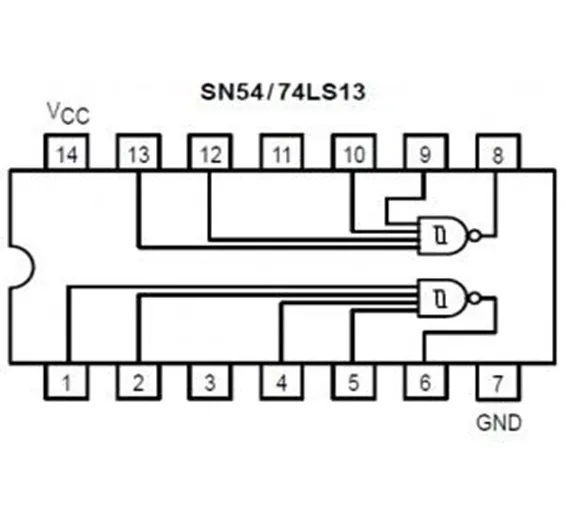 74LS13 dual 4-input schmitt trigger IC in PAKISTAN