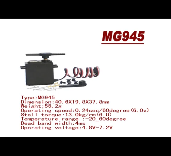 MG945 Metal Gear Servo Motor 180 Degree