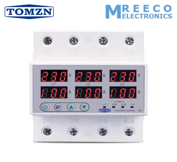 TOMZN Three Phase Voltage and Current Protector TOVPD3-100VA in Pakistan