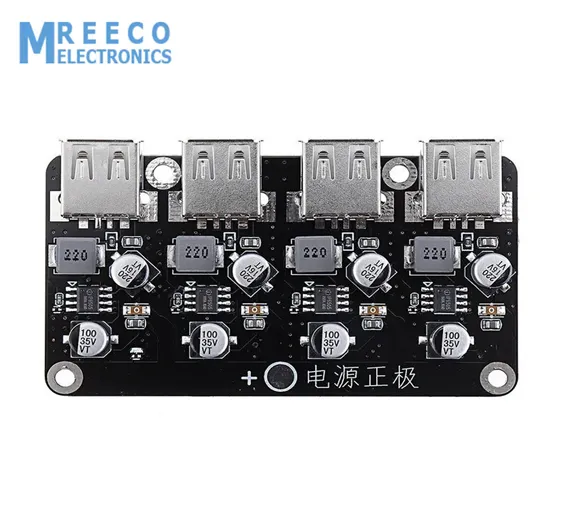 MH-KC24 4-Channel DC-DC Buck Converter with QC3.0 Fast Charging - 6-32V to 3V/5V/9V/12V/24V