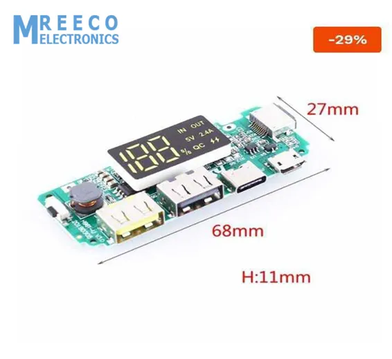 Power Bank Module for 18650 Cells and Lithium Polymer Batteries